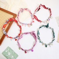 Haut de gamme bohème lumière luxe été foulard en soie collier perle pendentif transfrontalier à la mode chaîne de cou