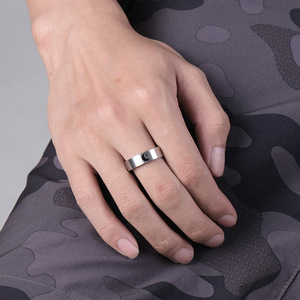 Star And <b>Moon</b> Couple <b>Rings</b> Unisex Titanium Steel Wedding Jewelry Gift For Him Her - Product Image 3