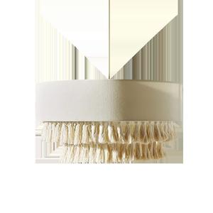 Bohemian Style Hemp Rope Tassel Chandelier Round White E27 Ceiling <b>Light</b> For Bedroom <b>Dining</b> Room - Product Image 5