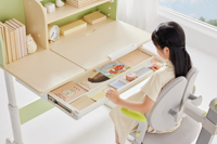 Bureau ergonomique pliable en bois pour enfants, réglable en hauteur, avec multiples rangements, table d'écriture facile à nettoyer, fourniture en gros