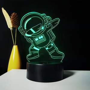 Prezzo all'ingrosso moderno 3D LED luce notturna ABS Base multicolore astronauta arte per adolescenti - Product Image 4