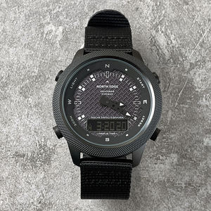 उत्तरी किनारे वाले पुरुषों के धातु आउटडोर खेल सौर घड़ी गर्म 50 मीटर जलरोधक लंबे जीवन कंपास प्रकाश तरंग दोहरी ips नायलॉन - Product Image 3