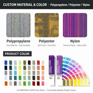Dalles de moquette carrées adhésives en PP épais amovibles à prix abordable pour bureaux, 50x50 cm, en vente - Product Image 6