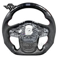 Volant de voiture de haute qualité adapté pour Toyota Supra fibre de carbone et matériau Alcantara de volant de lumières LED