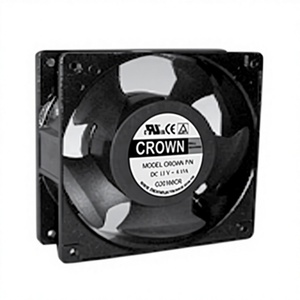 Ventilateur axial AC/DC Crown 12038 avec roulement à billes et pales en plastique, alimentation électrique pour usage scolaire - OEM/ODM disponible - Product Image 1