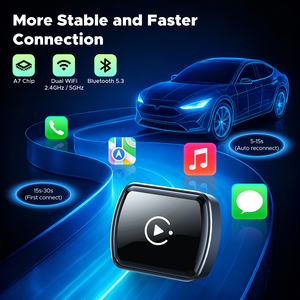 <span class=keywords><strong>Nouvelle</strong></span> boîte AI CarPlay sans fil miniature, adaptateur Android Auto avec Netflix, <span class=keywords><strong>YouTube</strong></span> et fonction de mise en miroir pour la conversion de système multimédia automobile filaire en sans fil - Product Image 6