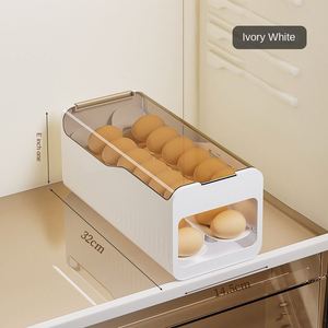 Egg <b>Box</b> Storage Refrigerator Food Grade Kitchen <b>Rolling</b> Egg Rack Fresh Transparent Plastic Eco-Friendly Multifunction - Product Image 6