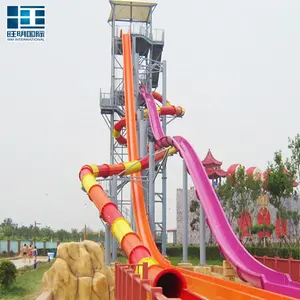 China factory supply outdoor vakantie resorts water glijbaan + leuk spannende waterglijbaan