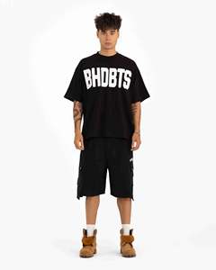 T-shirt Boxy ANTISOCIAL 100% Coton avec Impression Graphique Logo Personnalisé Col Rond Manches Courtes pour Homme - Product Image 4