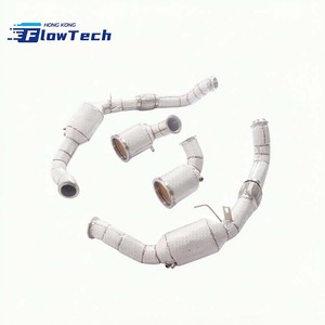 Tuyau de descente à haut débit FlowTech SS304 avec bouclier thermique et OPF pour Porsche Panamera 976 2.9T V6 2024+ – Fixation directe par boulons - Product Image 4