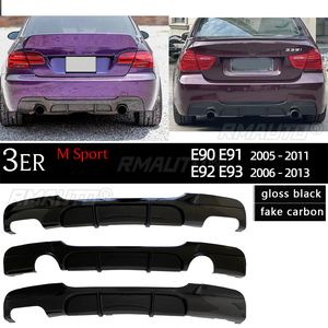 Difusor E92, Difusor de Parachoques Trasero Negro Brillante para BMW Serie 3 E9X E90 E91 E92 E93 M Sport 316i 318i 320i 323i - Product Image 1