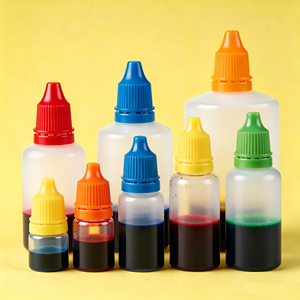 ขวดหมึกแบบหยดสีขาวขุ่นรักษ์โลก หลายสี ครึ่งขวด สำหรับงานศิลปะ วาดภาพ DIY งานฝีมือ สีผสม - Product Image 1