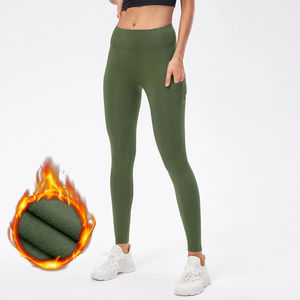 Collant a compressione da <span class=keywords><strong>donna</strong></span> che corrono Leggings caldi <span class=keywords><strong>pantaloni</strong></span> da Yoga con tasche per donne che si allenano per il Fitness inverno indossano <span class=keywords><strong>pantaloni</strong></span> autunnali - Product Image 5