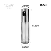 304 Stainless Steel 100ml kaca cuka zaitun penyemprot minyak botol dapur kabut pompa semprot minyak Pot untuk Salad BBQ memasak
