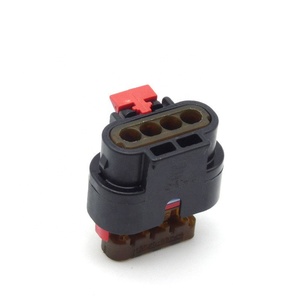 JINDA 4ピン Tyco AMP メスコネクタ 電気アダプター ワイヤーハーネス DJ7042-1.2-21 プラスチックハウジング 10A 定格 銅ネジ ブラック - Product Image 5
