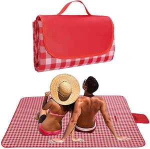 Manta de Picnic Impermeable, Plegable, Resistente a la Arena, Portátil, para Playa, Parque, Viajes, Camping y Senderismo - Product Image 1