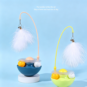 Entretenimiento para Gatos: Juguete 3 <span class=keywords><strong>en</strong></span> 1 <span class=keywords><strong>con</strong></span> Varita de Plumas, Bola de Hierba Gatera y Bola <span class=keywords><strong>con</strong></span> Campana para Diversión Prolongada - Product Image 5