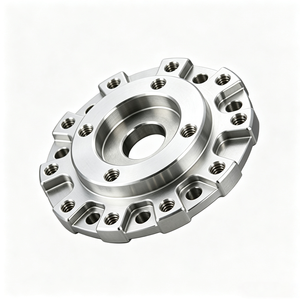 Base de Brida Robótica de Aluminio Mecanizada por CNC de Precisión, Fresado CNC Personalizado, Brida de Montaje Multiorificio, Conexión para Brazo Robótico, Pieza de Repuesto - Product Image 2