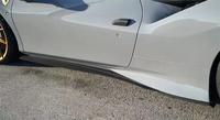 Pour Ferrari F8 Kits de carrosserie en Fiber de carbone N Style lèvre avant diffuseur arrière jupes latérales évents pare-chocs mise à niveau état nouveau
