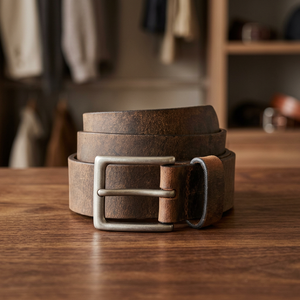 100% Natural Customized Cow Hide Pin Buckle Belt Solid Custom Logo Printing Eco-Friendly Waterproof Finest Quality Steel Buckle - Product Image 1