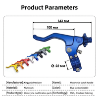 Embrayage à tirage facile sur mesure, usiné CNC, compatible avec les poignées d'embrayage de moto, en aluminium 6061-T6, fabrication OEM