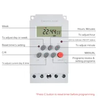 Minuteur numérique programmable AC 220V 25A à rail DIN, contrôleur électronique avec écran LCD et horloge – Offre spéciale