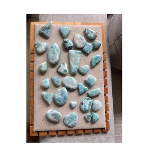 Producto Japonés de Primera Calidad, Mezcla Única de Gemas Naturales, Cabujones Grandes de Larimar Sueltos - Product Image 1