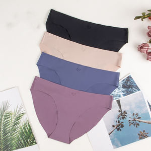 Pantalones Triangulares de Talla Grande, Ropa Interior Transpirable de Seda de Hielo de Alta Elasticidad para Mujer, Ropa Interior Sexy sin Costuras - Product Image 2