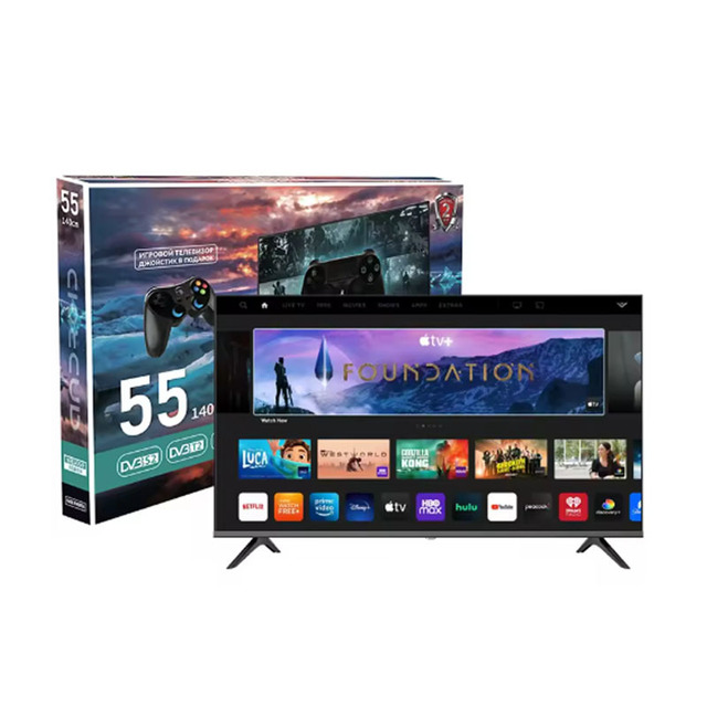 32 43 50 55 Inch Smart Android TV 4K UHD WiFi LED Television for Morocco Europe Market Wholesale Price OEM ODM Factory Supplier