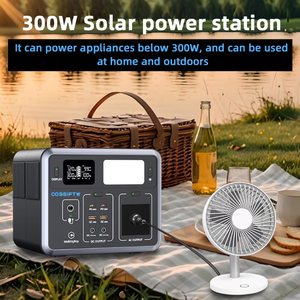 Station d'alimentation portable 300W avec démarreur de batterie solaire et lampe de poche pour usage extérieur, interfaces multiples compatibles, essentiel en cas d'urgence - Product Image 6