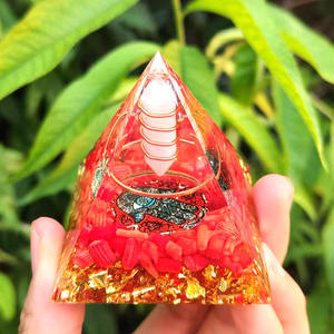 Tourmaline noire arc-en-ciel pierre de lune cristal sphère <span class=keywords><strong>Orgonite</strong></span> Orgone pyramide pour la méditation Reiki de guérison spirituelle - Product Image 4