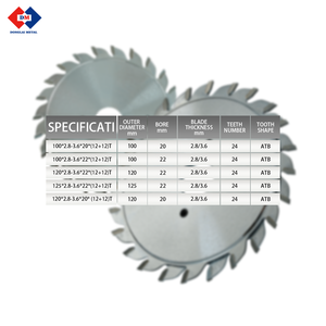 Lame de scie à double rainurage TCT ajustée en carbure de tungstène à finition lisse Donglai pour stratifiés, HPL, MDF - Product Image 5