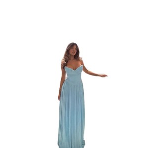 Elegante Vestido Largo de Noche sin Tirantes con Escote Corazón y Pliegues, Ajustado, con Espalda Descubierta y Cintura Imperio para Mujer, Ideal para Verano - Product Image 5
