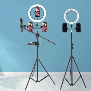 Anneau lumineux <span class=keywords><strong>Led</strong></span> avec trépied, 1 unité, pour la diffusion en direct - Product Image 4
