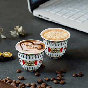 Set di Tazze da Caffè Arabo Kingze 70ml, Tazzine in Ceramica Personalizzate in Confezione <span class=keywords><strong>Regalo</strong></span> - Product Image 2