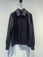Veste en cuir de mouton noir pour homme, style décontracté, respirante et coupe-vent, fabrication artisanale à pois, directement de l'usine, inspirée des grandes marques de luxe.