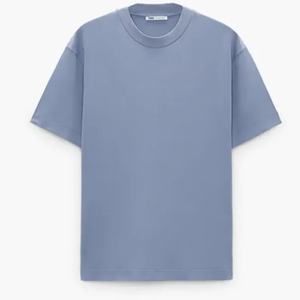 Supplier Men's Heavy Cotton t Shirt <b>High</b> Quality Custom LOGO Desgin Blank Oversized Drop Shoulder Rib O-<b>neck</b> <b>Tshirt</b> for Men - Product Image 6