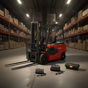 Carrello Elevatore Elettrico SUNMAX A-20, Capacità 4400 Libbre, Altezza di Sollevamento 118, Attrezzatura Compatta e Potente per la Movimentazione di Materiali in Magazzino - Product Image 2