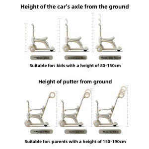 Trottinettes à 3 grandes roues LED pour enfants, avec flash et <span class=keywords><strong>musique</strong></span>, trottinette pliable à poignée, trottinette à pousser pour enfant, jouet, prix d'usine - Product Image 3