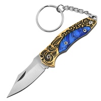 Draagbare Roestvrijstalen Vouwmes Sleutelhanger Mini Dagelijkse Fruitmes Opener Voor Outdoor Camping Zelfverdediging Oem Aanpasbaar