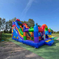 Nouveauté, château gonflable à thème Legoing pour fête en plein air, location commerciale, PVC, taille personnalisée pour enfants