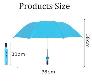 Manual Opening Multiple Colors Advertise Business Gift Promotion Travel Rainy 3 Folding <b>Umbrella</b> Wine Bottle <b>Umbrellas</b> - Product Image 4