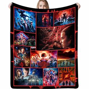 <span class=keywords><strong>Nueva</strong></span> Manta de Película Stranger <span class=keywords><strong>Things</strong></span>, Superventas, Manta de Franela Suave, Manta Usable, Regalos para Niños y Adultos - Product Image 3