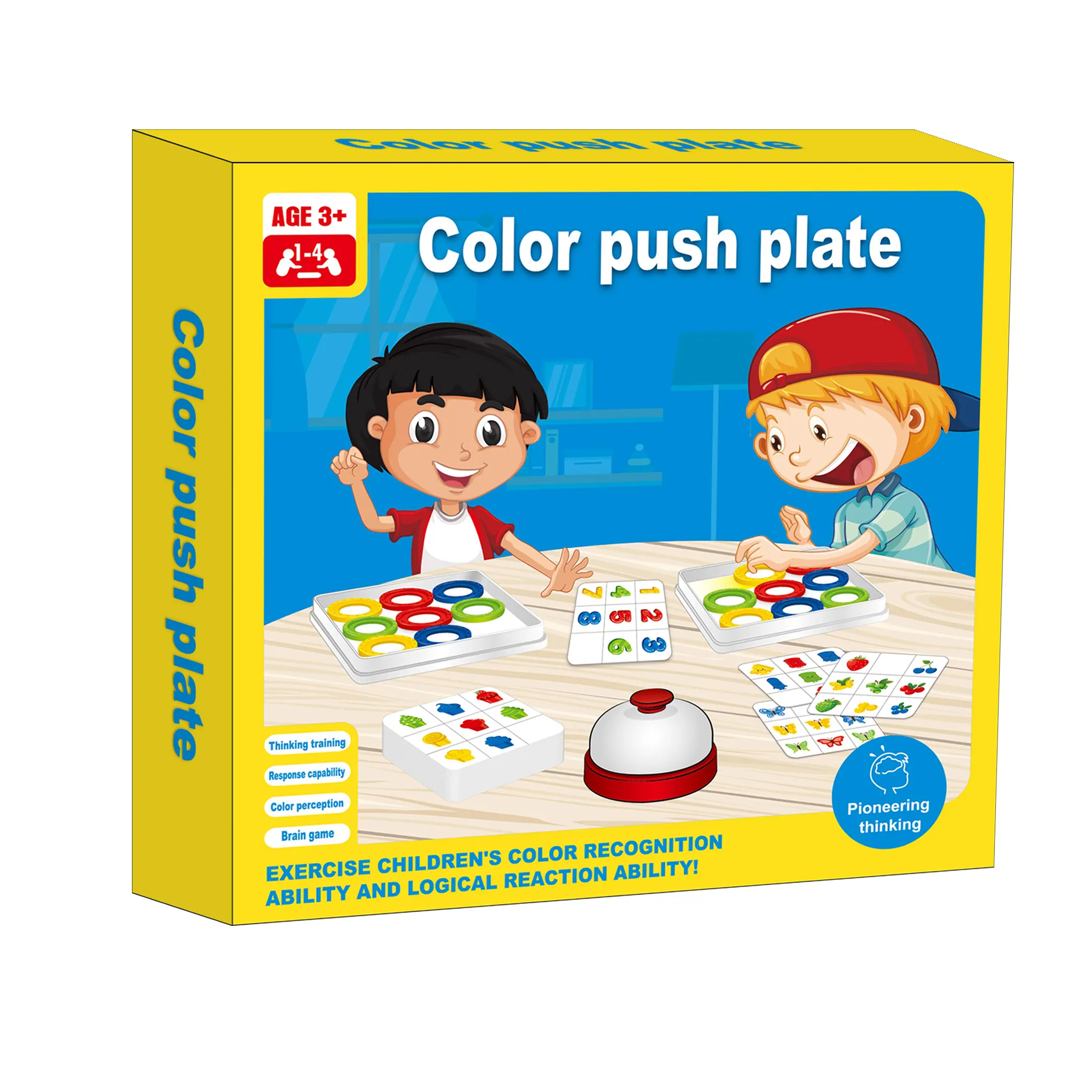Hot Sale Kind Farbe Push-Platte Übung Antwort Geschwindigkeit Gehirn Kinder Spiele Spielzeug Brett