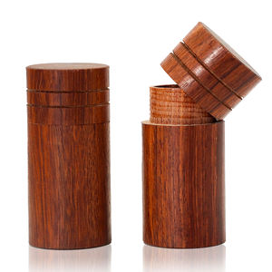 Boîte de rangement en bois pour tabac, 2.4 pouces de haut, conteneur pour herbes sèches, fournitures de boutique - Product Image 1