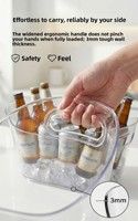 Seau à glace pliable en PET de 12 L en forme de bateau, portable, pour fêtes, refroidisseur à vin, OEM ODM, logo personnalisé, qualité alimentaire, bac transparent pour boissons
