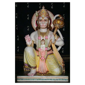 Good Quality Marble Das Hanuman Religious Idol - Product Image 1