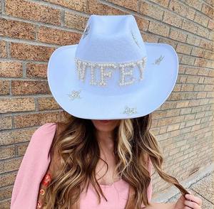 <span class=keywords><strong>Chapeau</strong></span> de cowboy de mariage pour enterrement de vie de jeune fille - Product Image 1