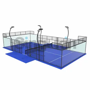 Pelindung lapangan tenis paddle indoor mesh frame untuk sekolah dan pusat olahraga