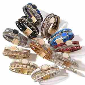 Bijoux en cuir tendance, de qualité supérieure, sans surmarge de revendeur, artisanat ajouré, cadeau de fête pour femme, placage sous vide standard - Product Image 1